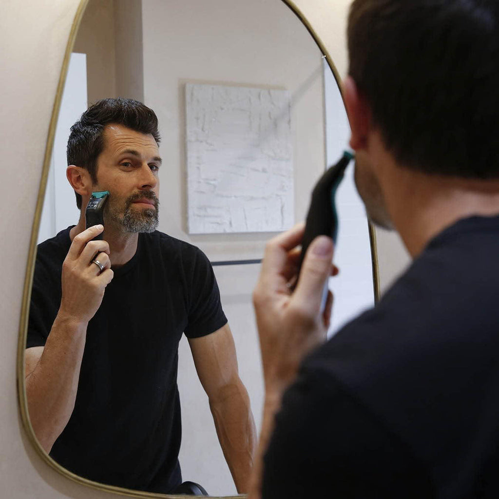 Recortadora eléctrica unisex TanoShave para cara y cuerpo, uso en seco y húmedo, con doble cuchilla y 13 ajustes de long