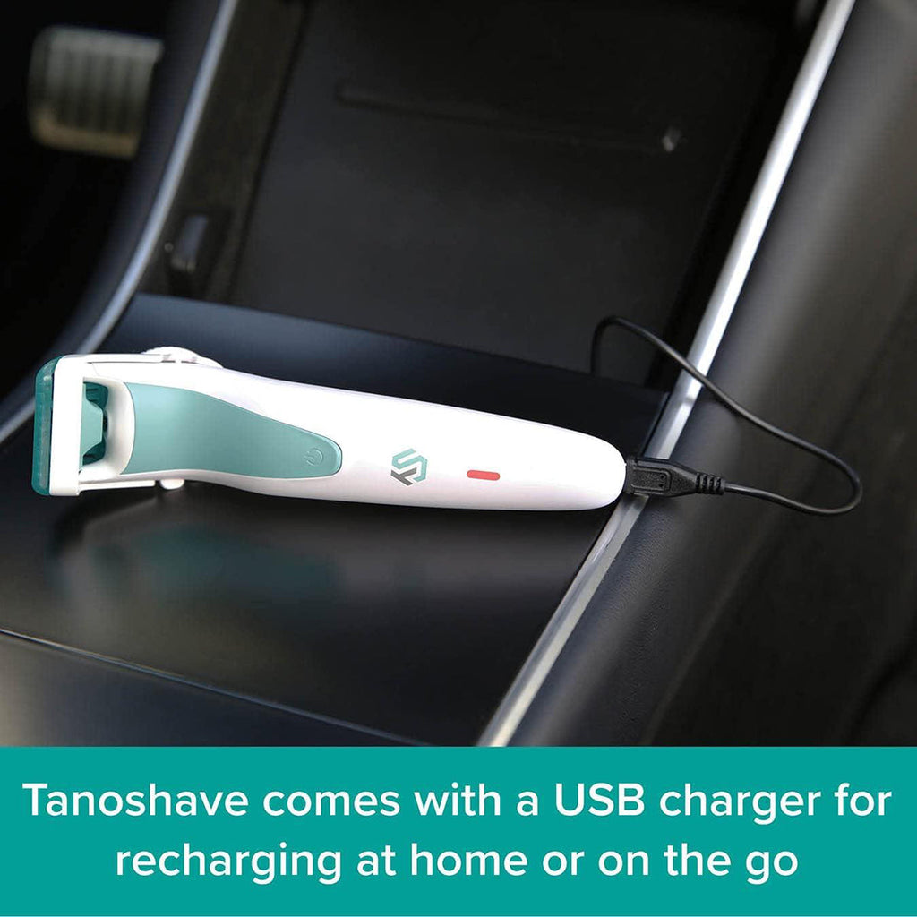 Recortadora eléctrica unisex TanoShave para cara y cuerpo, uso en seco y húmedo, con doble cuchilla y 13 ajustes de long