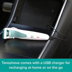 Recortadora eléctrica unisex TanoShave para cara y cuerpo, uso en seco y húmedo, con doble cuchilla y 13 ajustes de long