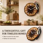 Reloj de pared con pájaro carpintero oscilante y números romanos – Decoración rústica inspirada en la naturaleza