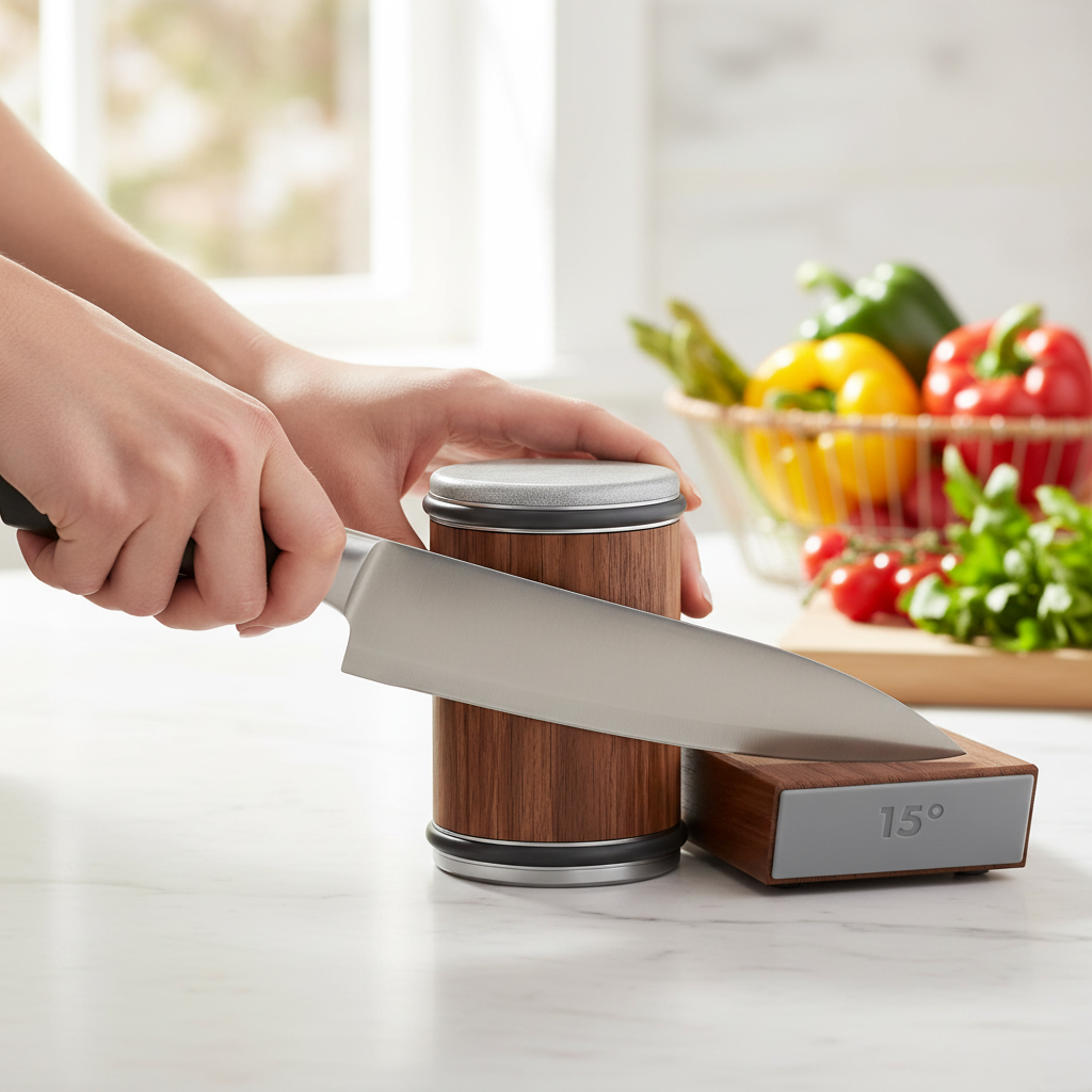 RollSharp – Afilador de cuchillos profesional con recubrimiento de diamante y mecanismo de rodillo