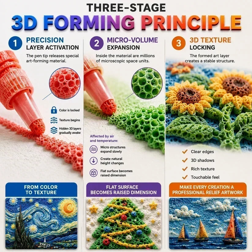 Rotuladores mágicos 3D – Dibuja y crea arte hinchable con un solo trazo