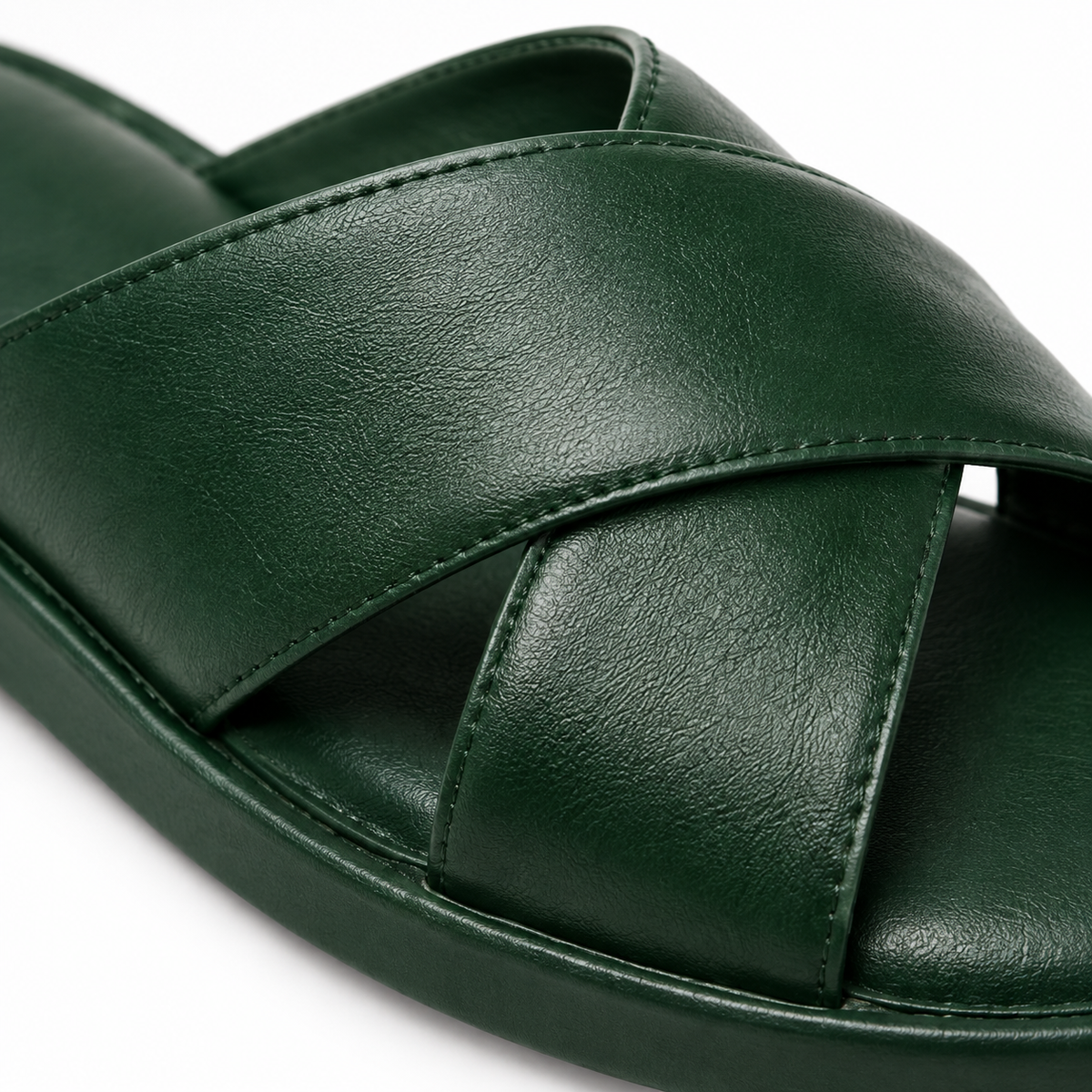 Sandalias de hombre verdes con tiras cruzadas