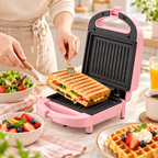 Sandwichera Automática con Sellado y Doble Calor Compacta de Encimera
