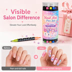 Set de 12 rotuladores de doble punta para nail art de 24 colores
