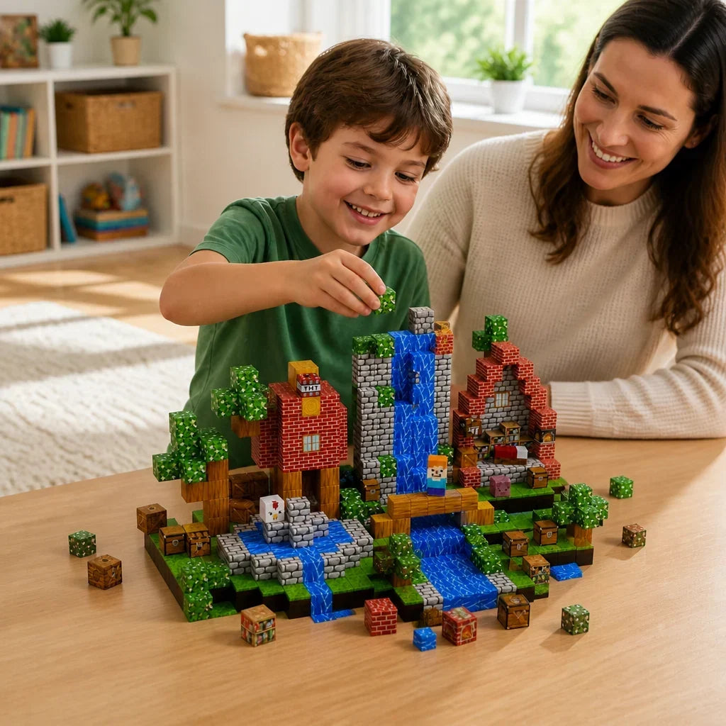 Set de construcción magnética de 100 cubos