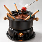 Set de fondue para chocolate y queso con 6 tenedores