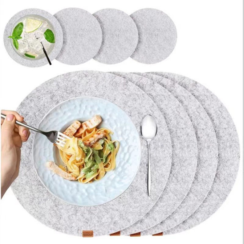 Set de manteles individuales de fieltro para comedor