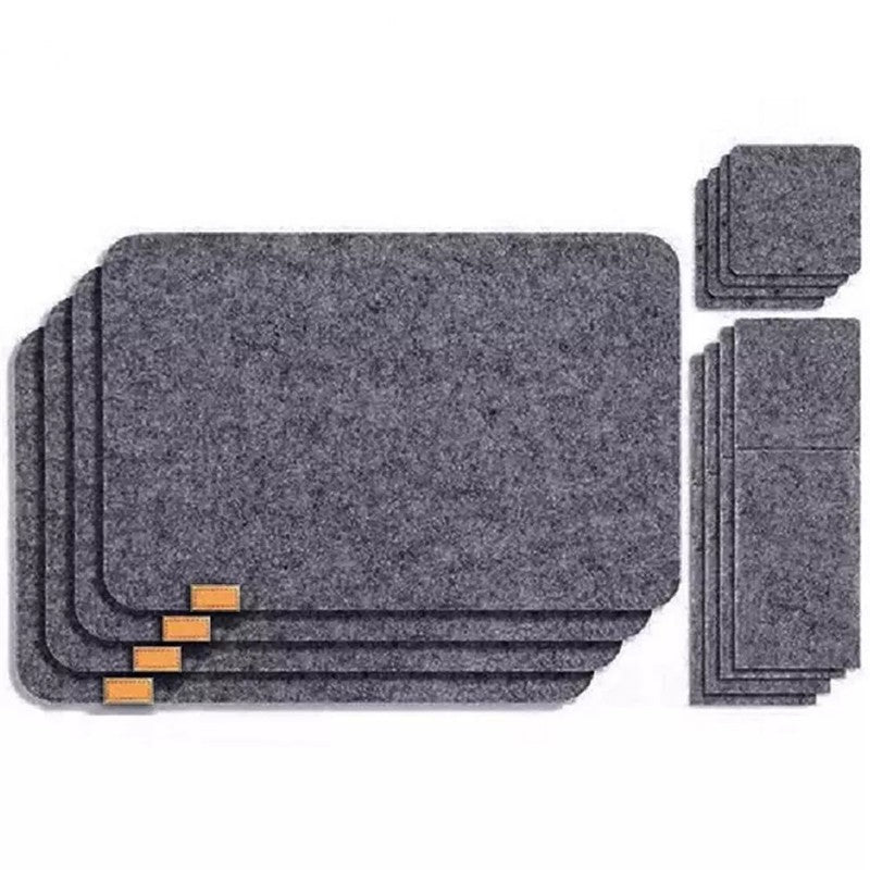 Set de manteles individuales de fieltro para comedor