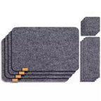 Set de manteles individuales de fieltro para comedor