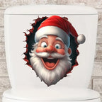 Set de pegatinas de pared 3D de Papá Noel con vinilos adhesivos