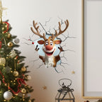 Set de pegatinas de pared 3D de Papá Noel con vinilos adhesivos