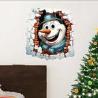Set de pegatinas de pared 3D de Papá Noel con vinilos adhesivos