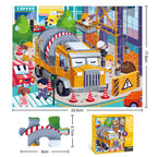 Set de puzles City Heroes – Construcción, bomberos, policía y médicos