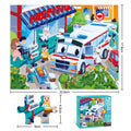 Set de puzles City Heroes – Construcción, bomberos, policía y médicos