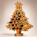 Soporte de madera para calendario de adviento de 24 botellas de vino y cerveza