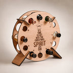 Soporte de madera para calendario de adviento de 24 botellas de vino y cerveza