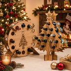 Soporte de madera para calendario de adviento de 24 botellas de vino y cerveza