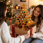 Soporte de madera para calendario de adviento de 24 botellas de vino y cerveza