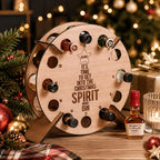 Soporte de madera para calendario de adviento de 24 botellas de vino y cerveza