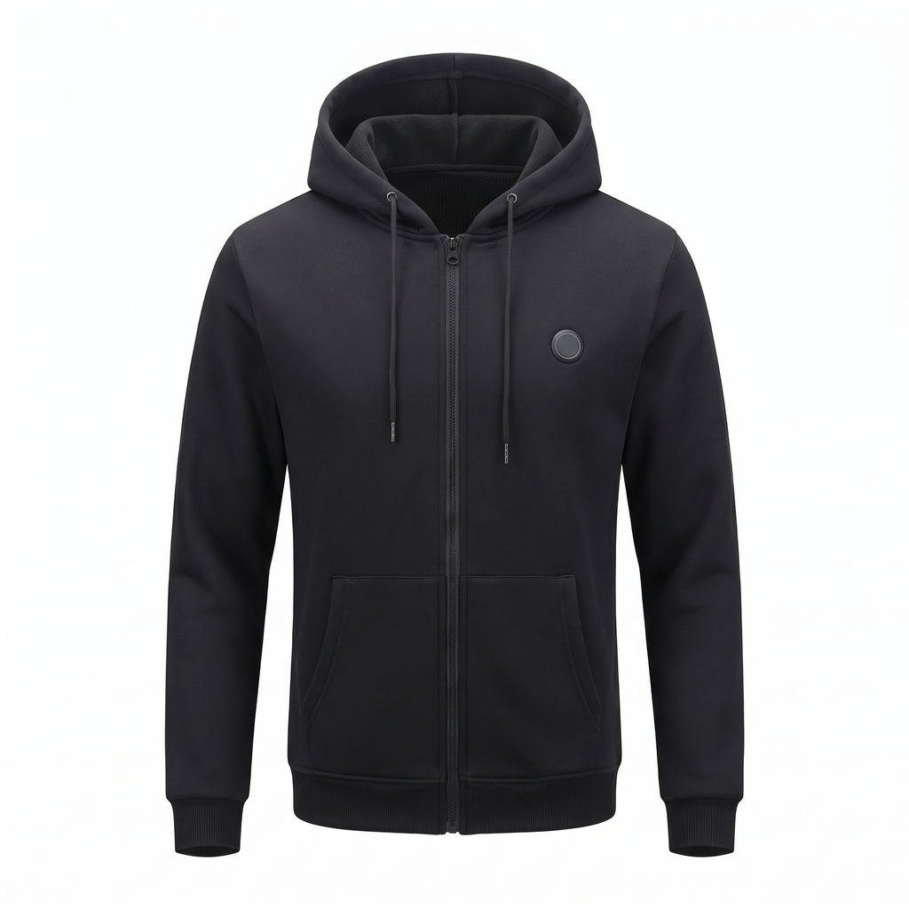 Sudadera con capucha calefactable, 11 zonas - 3 niveles de calor, USB