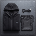 Sudadera con capucha calefactable, 11 zonas - 3 niveles de calor, USB