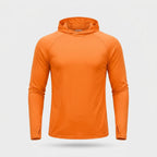 Sudadera con capucha UPF 50+ para hombre – Top UV ligero de secado rápido para senderismo y pesca con presillas para pul