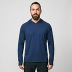 Sudadera con capucha UPF 50+ para hombre – Top UV ligero de secado rápido para senderismo y pesca con presillas para pul