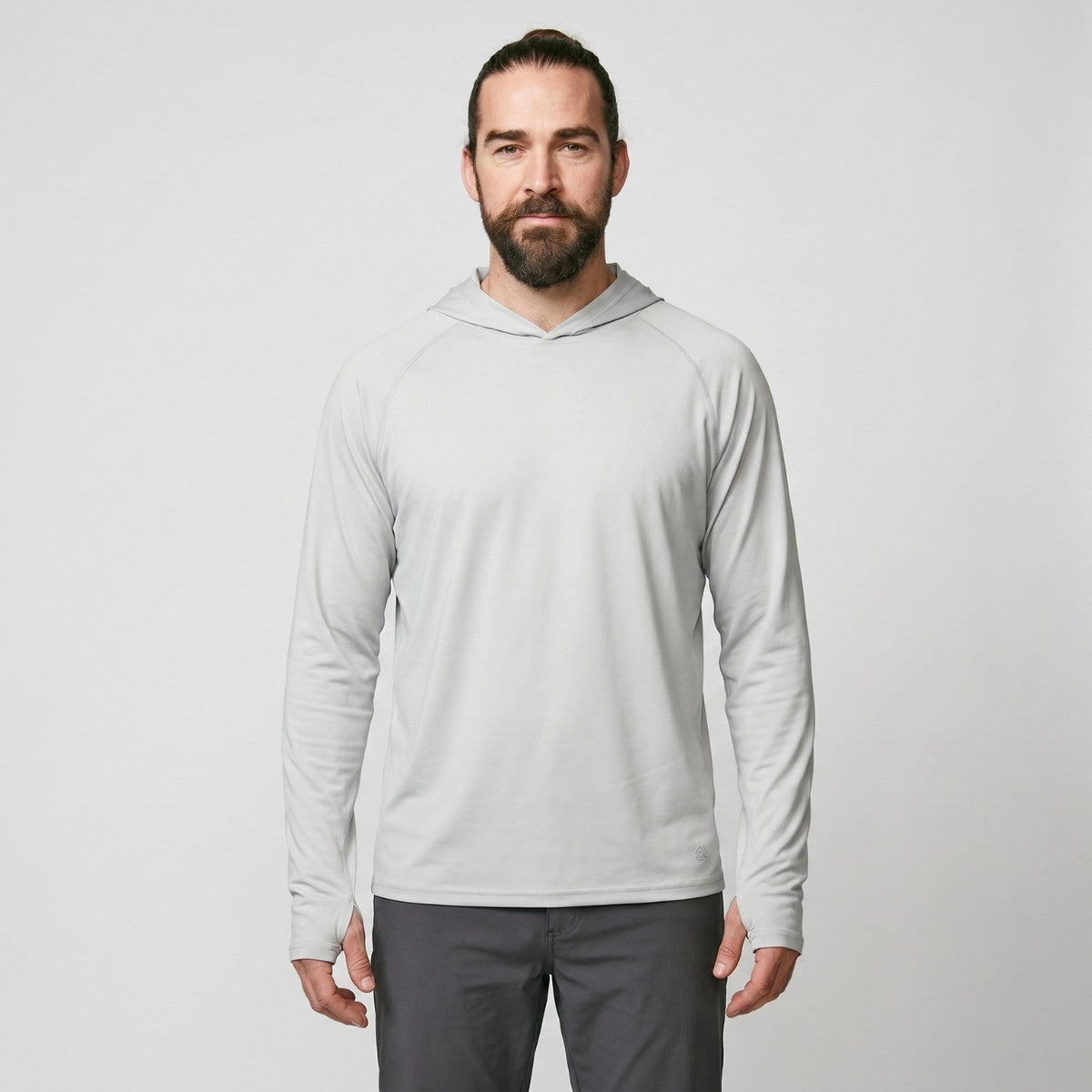 Sudadera con capucha UPF 50+ para hombre – Top UV ligero de secado rápido para senderismo y pesca con presillas para pul