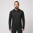 Sudadera con capucha UPF 50+ para hombre – Top UV ligero de secado rápido para senderismo y pesca con presillas para pul