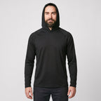 Sudadera con capucha UPF 50+ para hombre – Top UV ligero de secado rápido para senderismo y pesca con presillas para pul