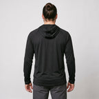 Sudadera con capucha UPF 50+ para hombre – Top UV ligero de secado rápido para senderismo y pesca con presillas para pul