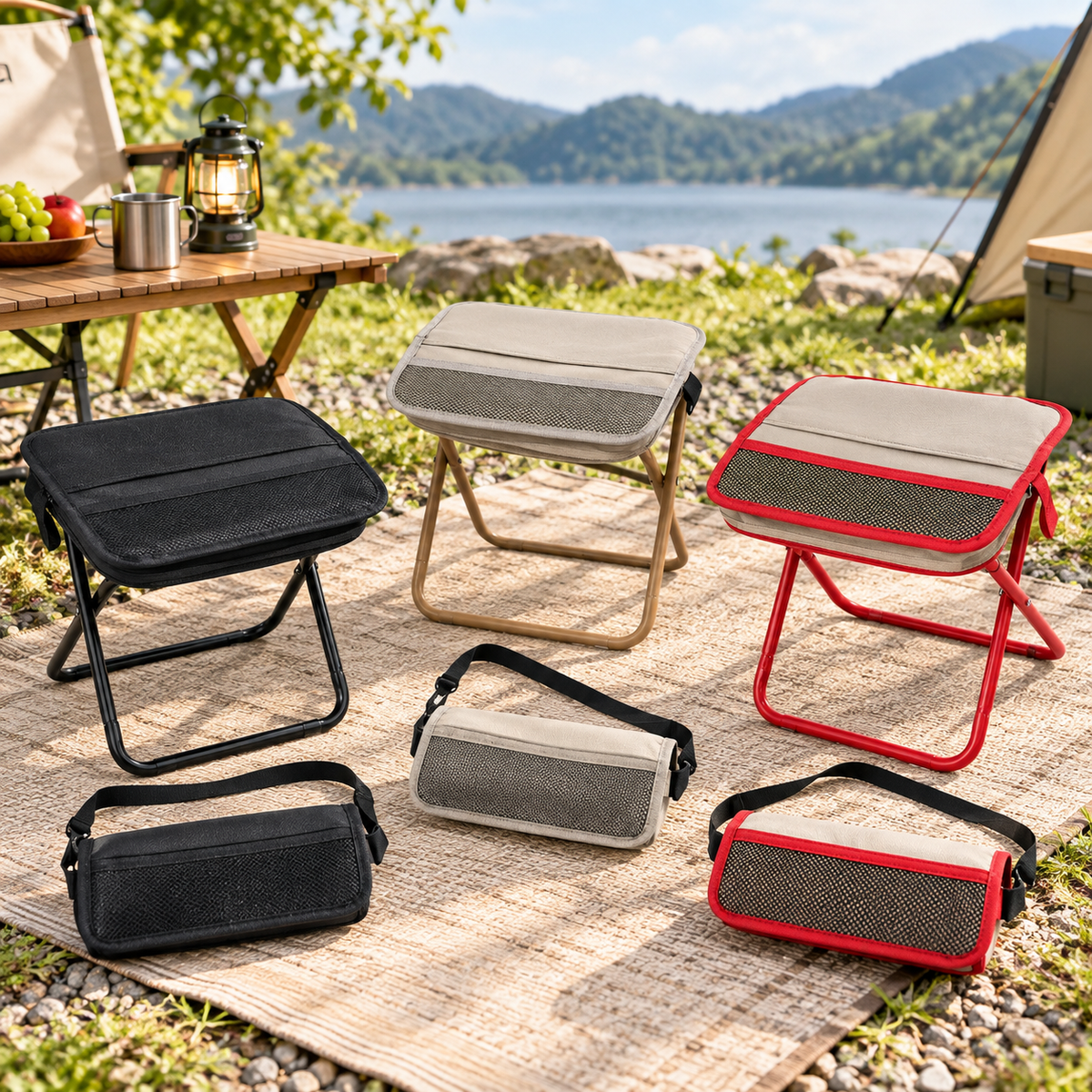 Taburete plegable ultraligero portátil para camping