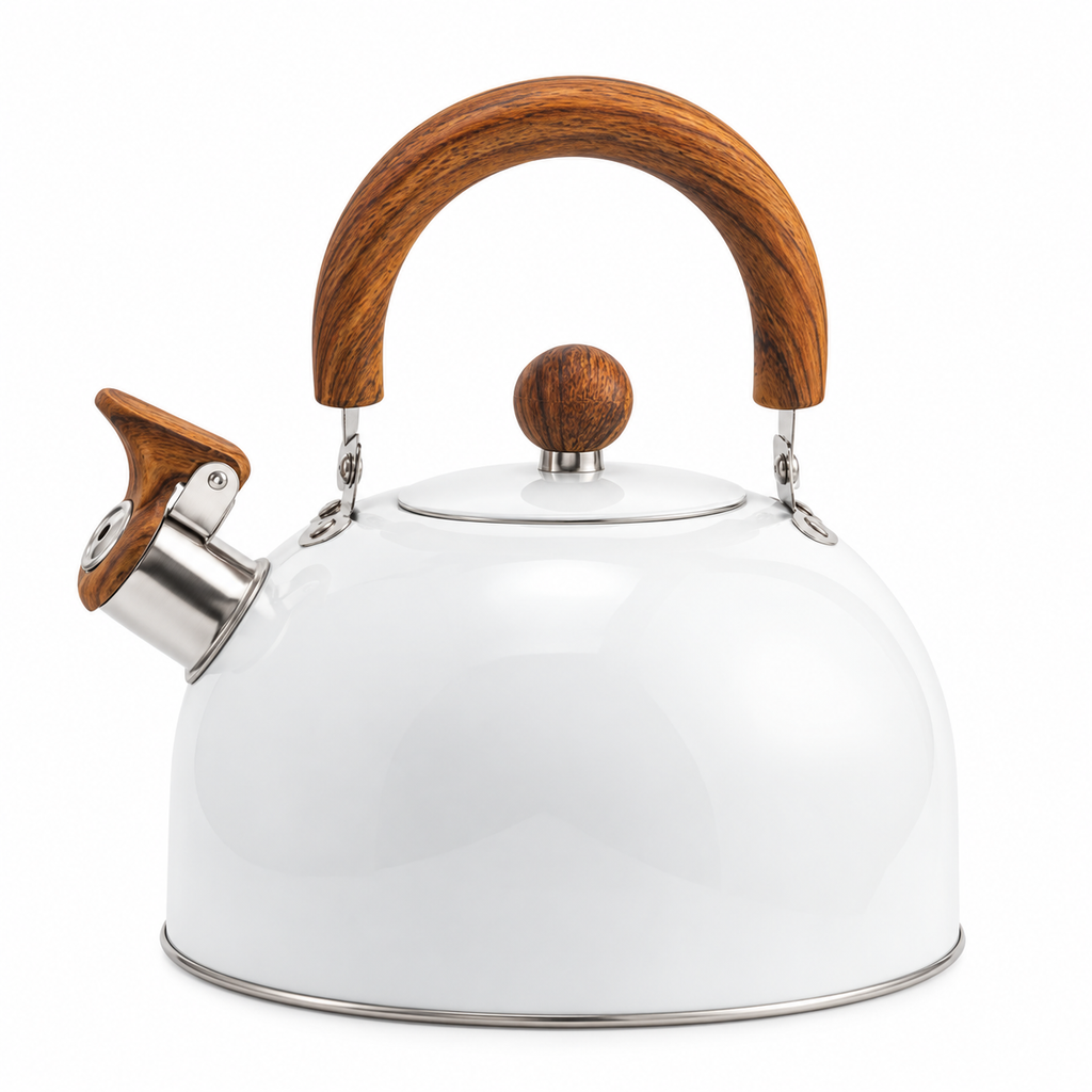 Tetera silbadora de acero inoxidable resistente para cocina