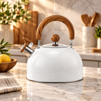 Tetera silbadora de acero inoxidable resistente para cocina