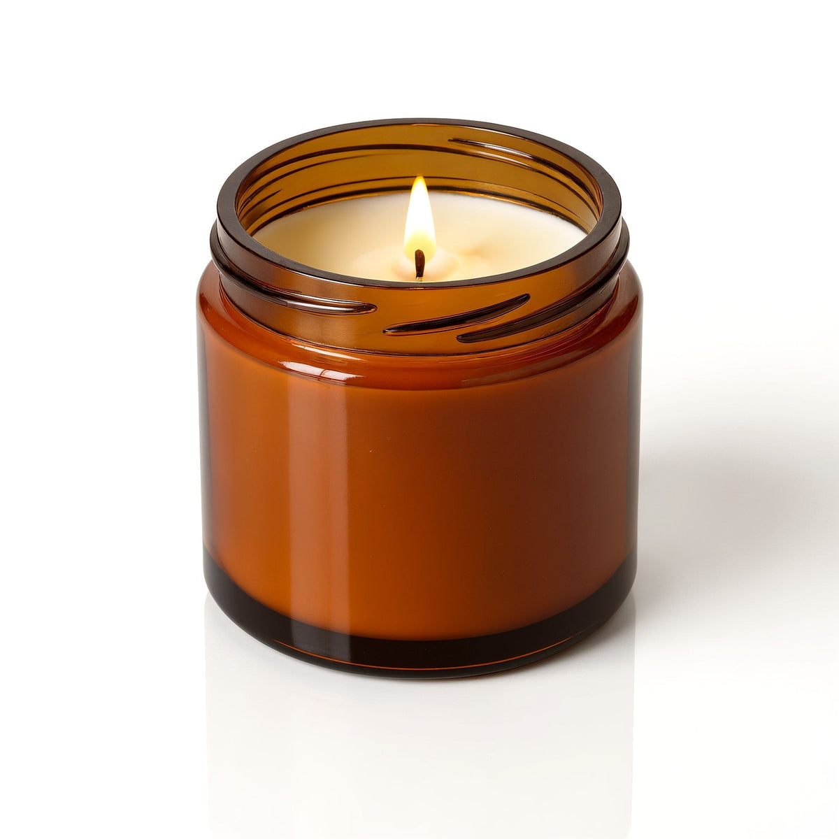 Vela de soja Amber Nights en tarro de cristal ámbar