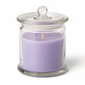 Vela de soja Lavender Fields de Tiendalodama en tarro de cristal transparente