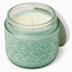 Tiendalodama Mint Refresh Soy Candle en tarro verde menta con relieve