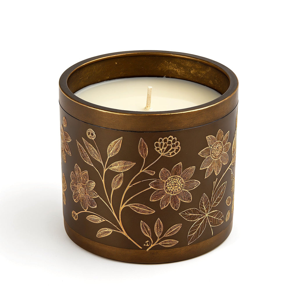 Vela de soja Patchouli Dream de TIENDALODAMA en tarro bronce
