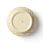 Vela de soja de vainilla y coco - Tarro marfil con textura de coco