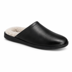 Zapatillas de estar por casa para hombre con forro de pelo sintético negras de interior