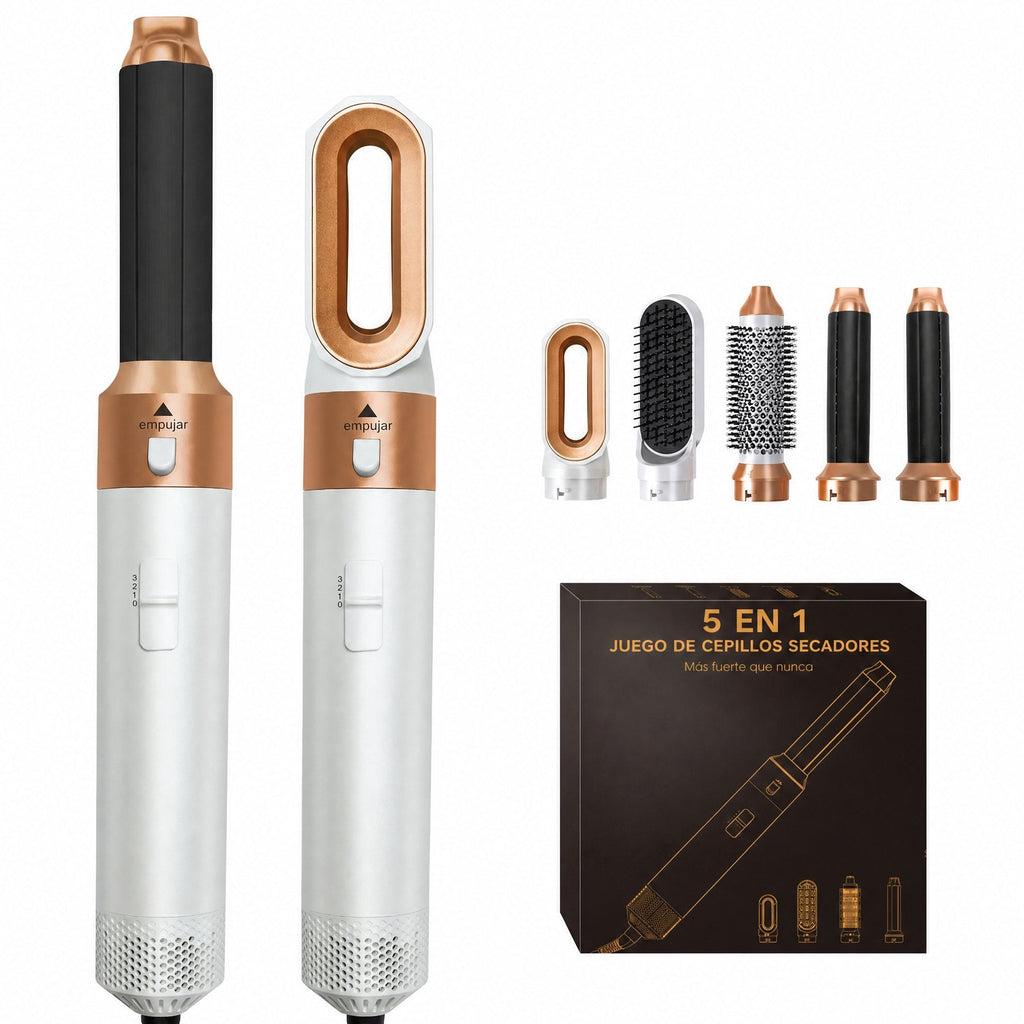 Styler para el pelo 5 en 1 con rizador automático, secador y cepillo alisador