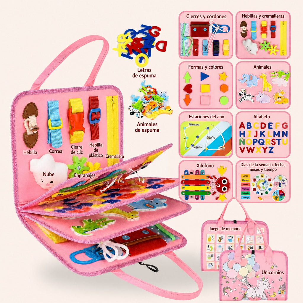 Tablero de Actividades Montessori para Niños