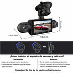 Cámara de coche 4 canales FHD con visión 360°
