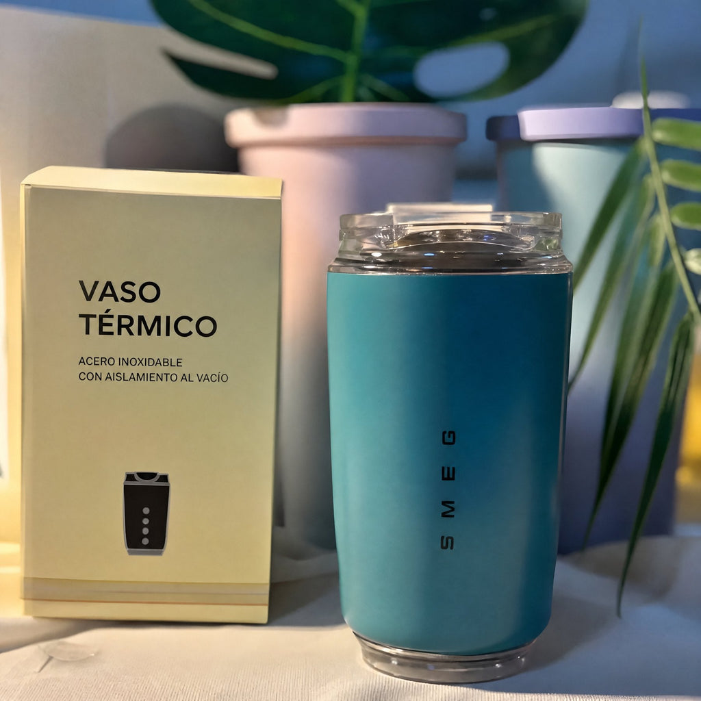 LuxeTherm | Taza Térmica Elegante de Acero Inoxidable – Vaso Isotérmico Reutilizable de 300 ml para Bebidas Frías y Cali
