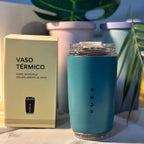 LuxeTherm | Taza Térmica Elegante de Acero Inoxidable – Vaso Isotérmico Reutilizable de 300 ml para Bebidas Frías y Cali