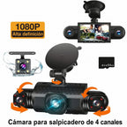 Cámara de coche 4 canales FHD con visión 360°
