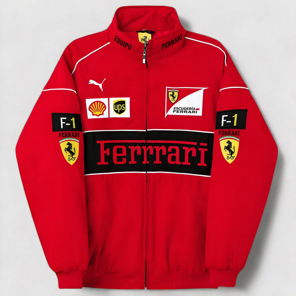 Chaqueta Ferrari vintage unisex – estilo retro racing