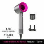 Secador de pelo iónico con 200 millones de iones negativos y control inteligente de temperatura