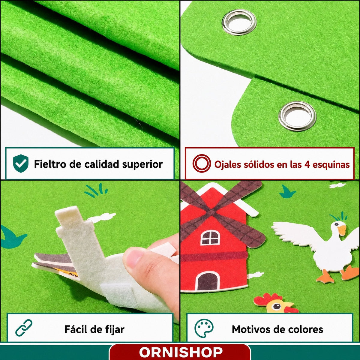 Panel Sensorial de Fieltro Granja Montessori – StoryFelt™